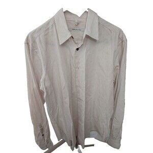 Hollander & Lexer Red and Blue Striped Button Up 100% Cotton Sz M